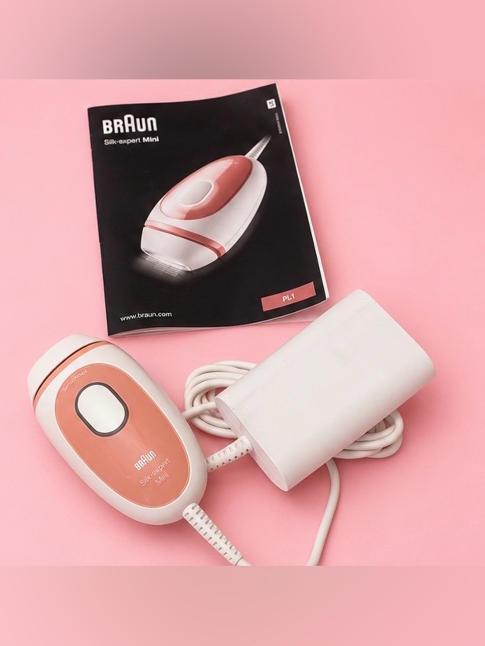 Braun Silk-expert Mini IPL Hair Removal Device - Pink & White